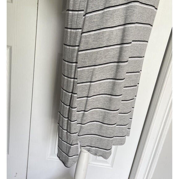 ALFANI Women's Ultra Soft Striped Nightgown Medium Heather Gray Pajama PJs - Picture 16 of 16